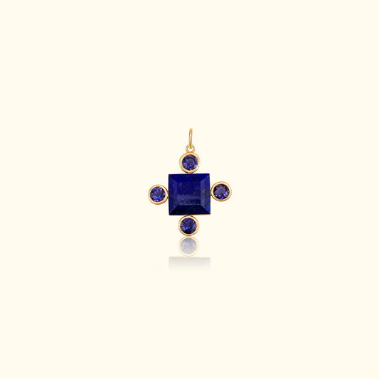 Lapis and Iolite Pendant