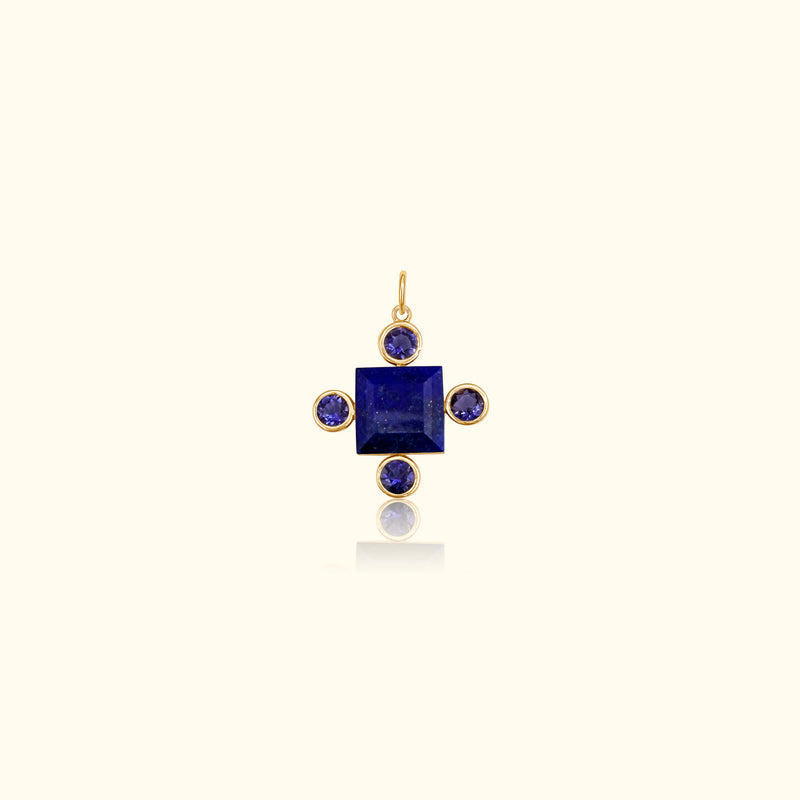 Lapis and Iolite Pendant