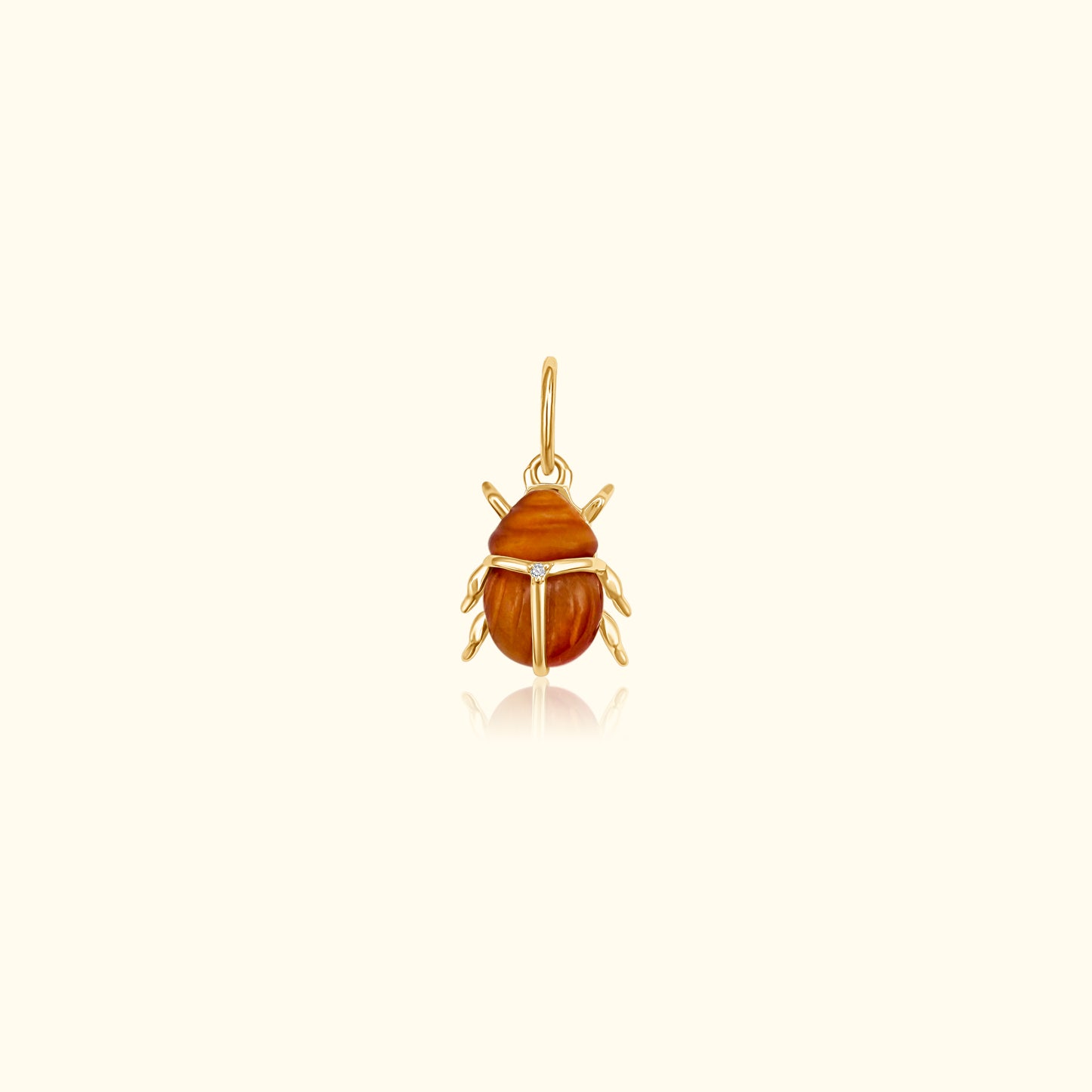 Tigers Eye Beetle Pendant