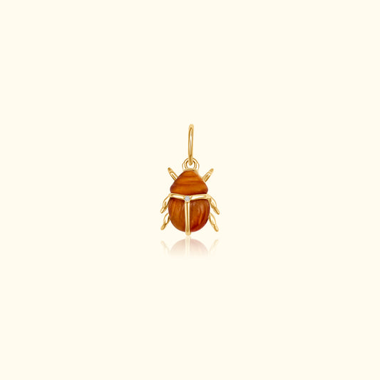 Tigers Eye Beetle Pendant