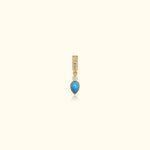 Diamond Bead Turquoise Drop Pendant