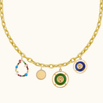 Aries Zodiac Lapis and Diamond Medallion