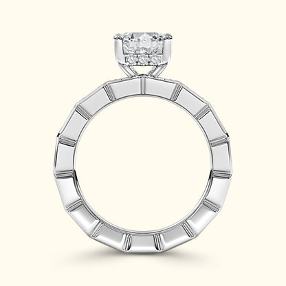 'Riley' Emerald Cut Eternity Diamond Wedding Band