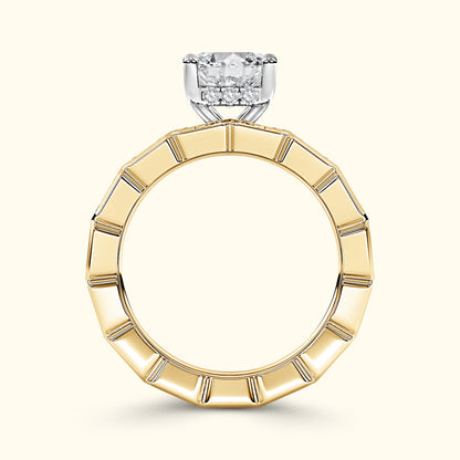 'Riley' Emerald Cut Eternity Diamond Wedding Band