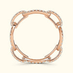 Diamond Chain Link Wedding Band