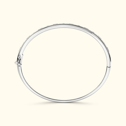 Bezel Set Emerald and Round Mixed Diamond Bracelet