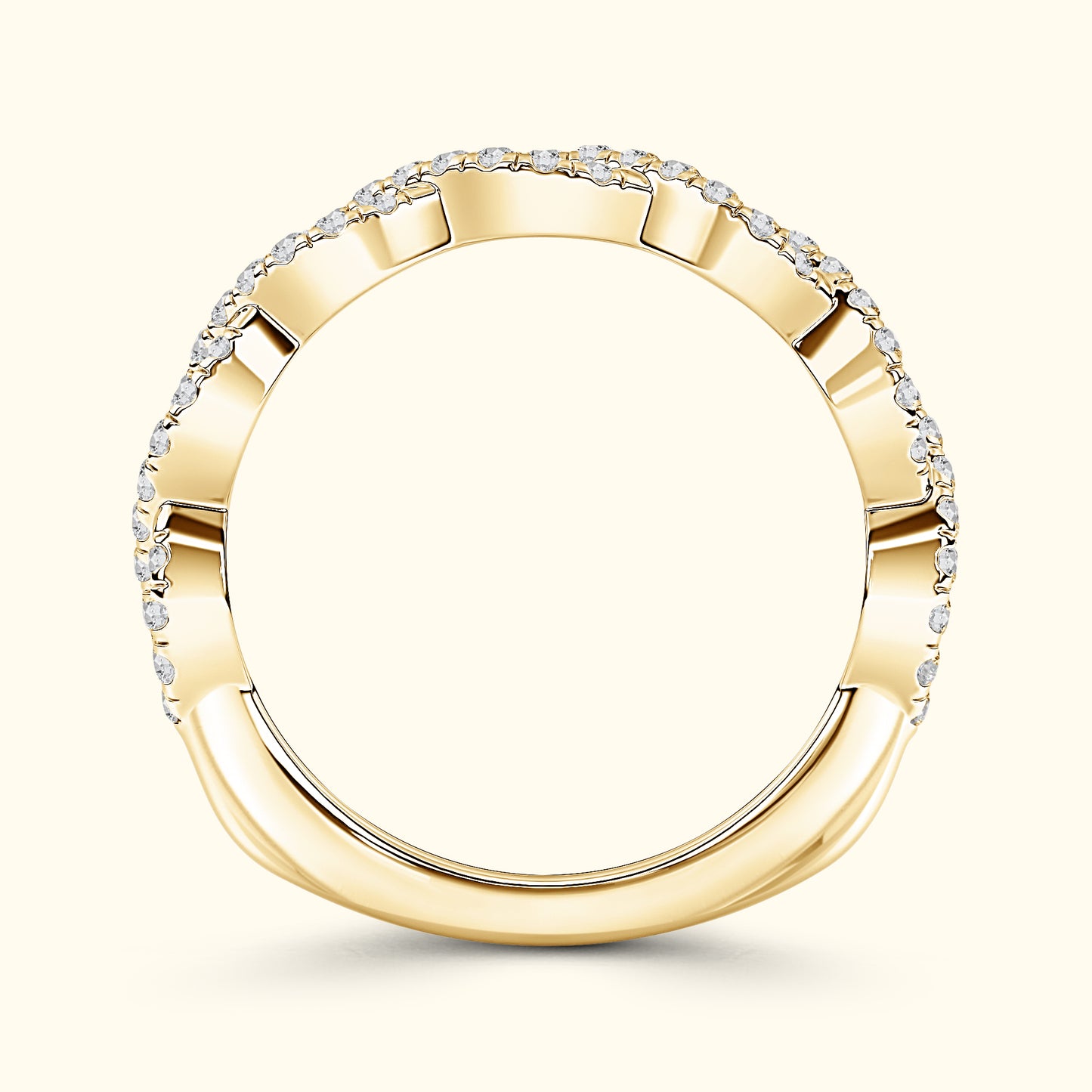'Kayla' French Pavè Infinity Diamond Band