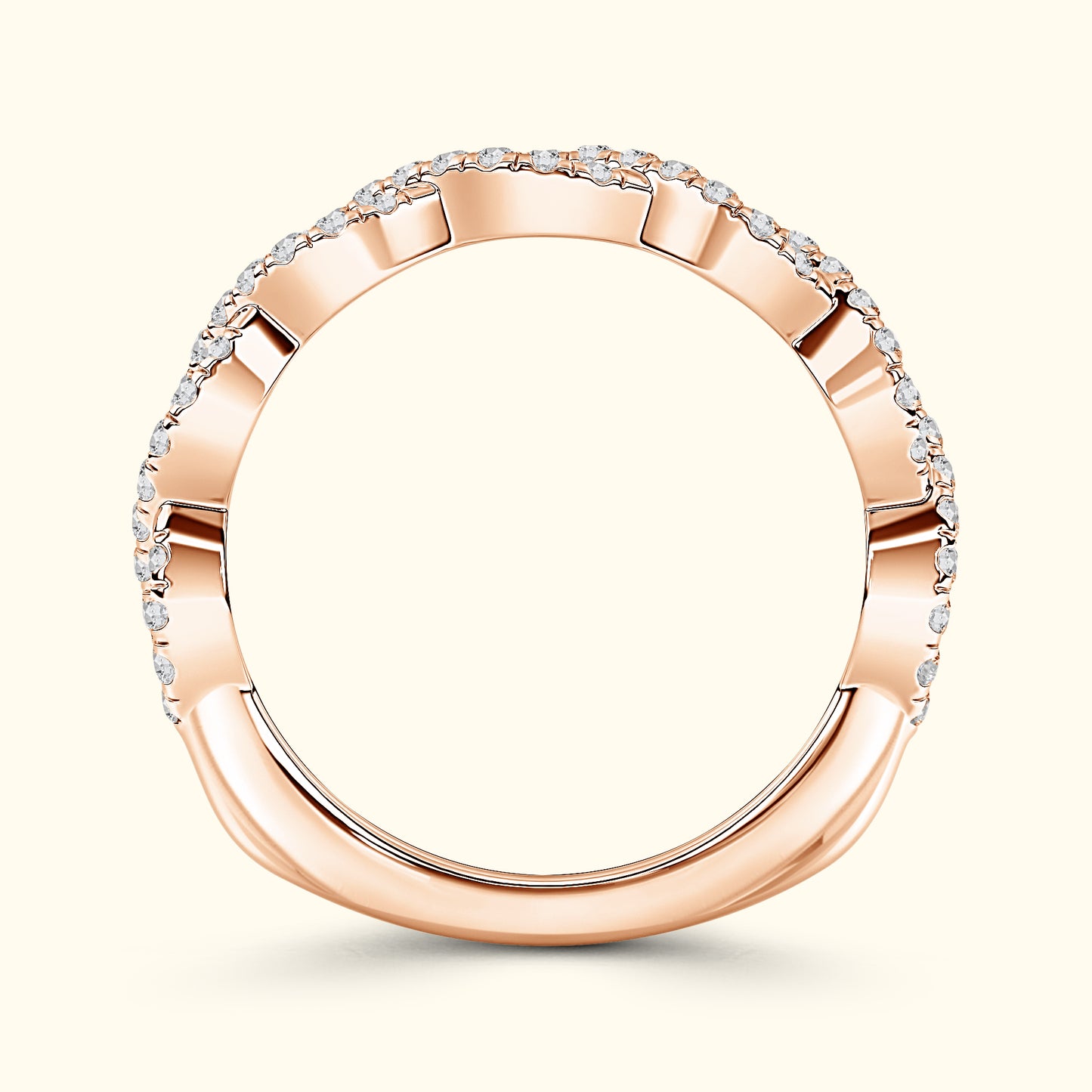 'Kayla' French Pavè Infinity Diamond Band