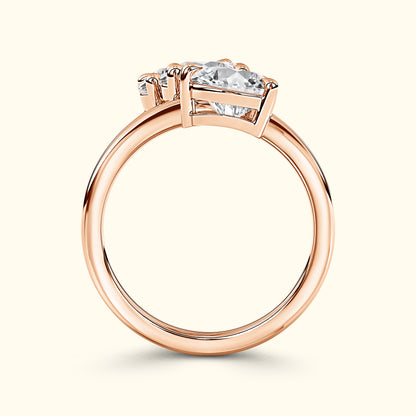 Round Diamond Spiral Ring