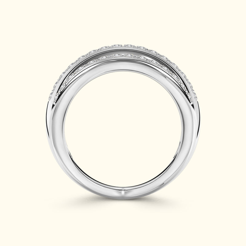 Double Band Diamond Ring