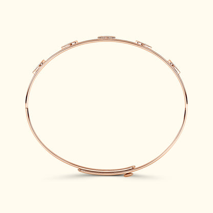 Bezel Set Marquise Diamond Bracelet