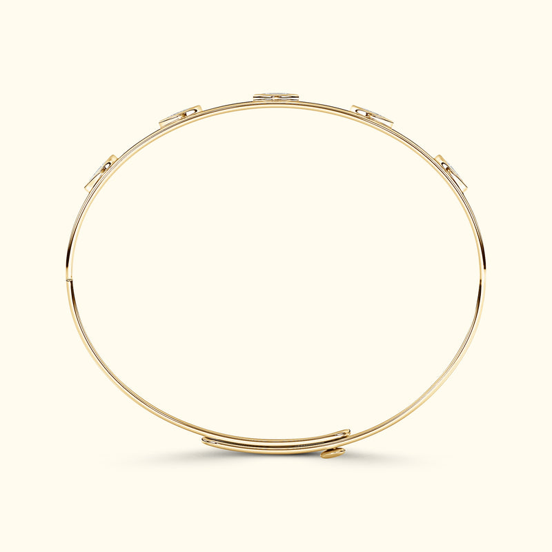 Bezel Set Marquise Bracelet
