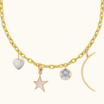 Diamond Crescent Moon Pendant