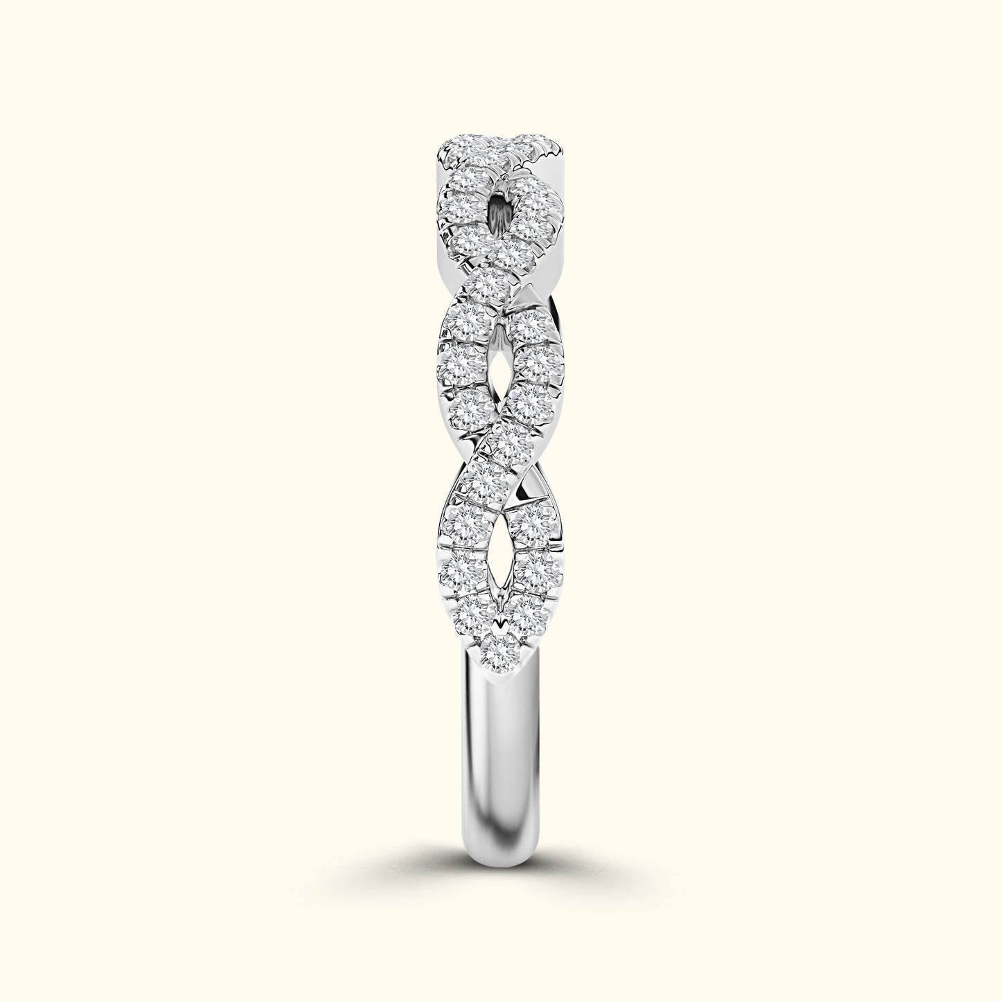 'Kayla' French Pavè Infinity Diamond Band