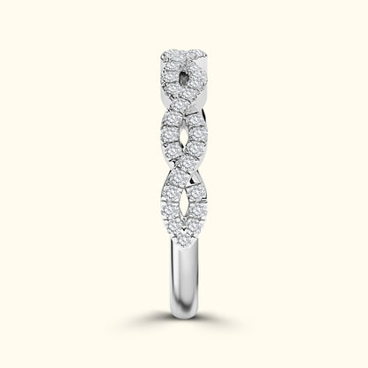 'Kayla' French Pavè Infinity Diamond Band