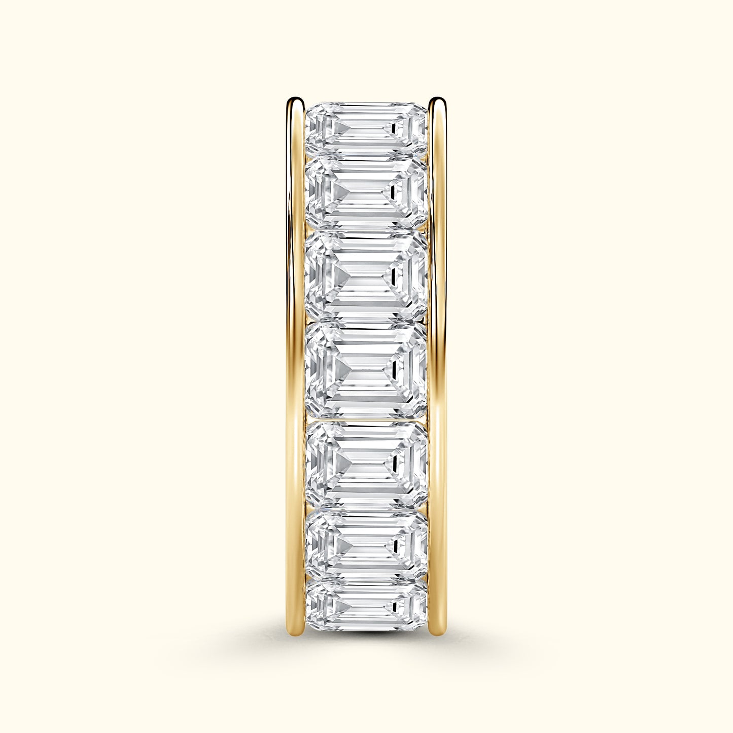 'Allison'Emerald-Cut Diamond Channel-Set Eternity Band