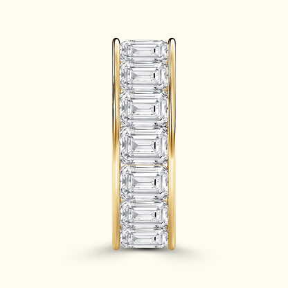 'Allison'Emerald-Cut Diamond Channel-Set Eternity Band