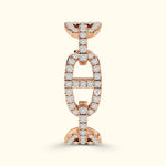 Diamond Chain Link Wedding Band