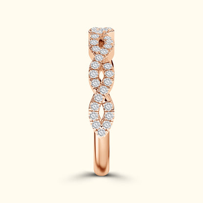 'Kayla' French Pavè Infinity Diamond Band