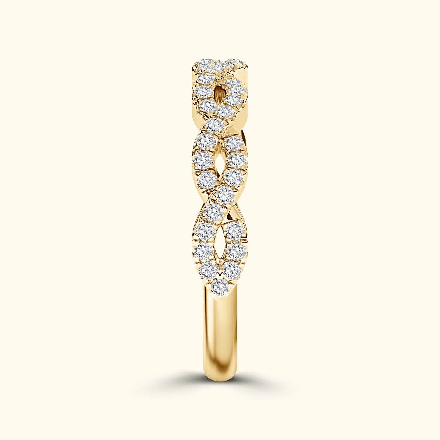 'Kayla' French Pavè Infinity Diamond Band