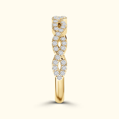 'Kayla' French Pavè Infinity Diamond Band