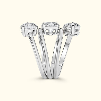 Round Diamond Spiral Ring