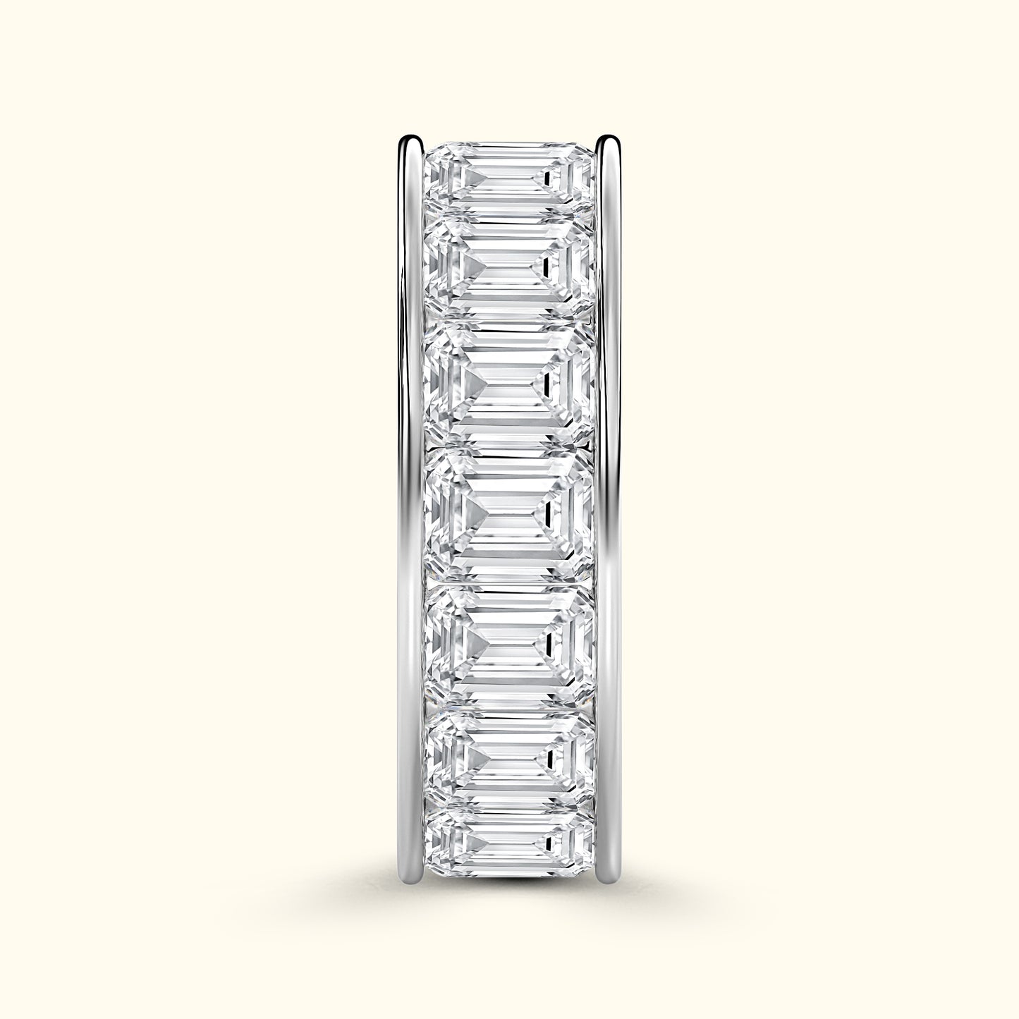 'Allison'Emerald-Cut Diamond Channel-Set Eternity Band