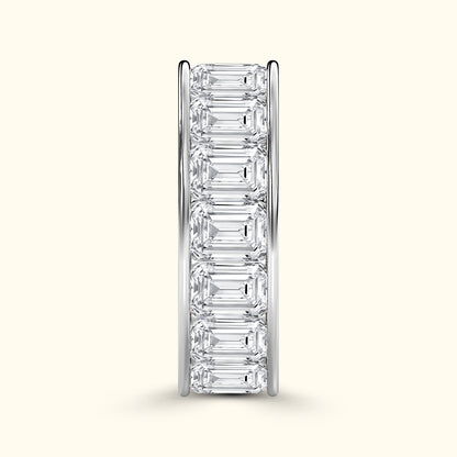 'Allison'Emerald-Cut Diamond Channel-Set Eternity Band