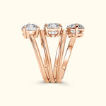 Round Diamond Spiral Ring