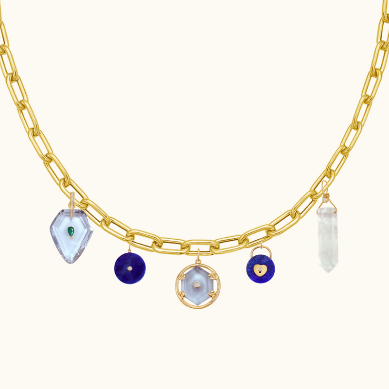 Rock Crystal and Emerald Medallion