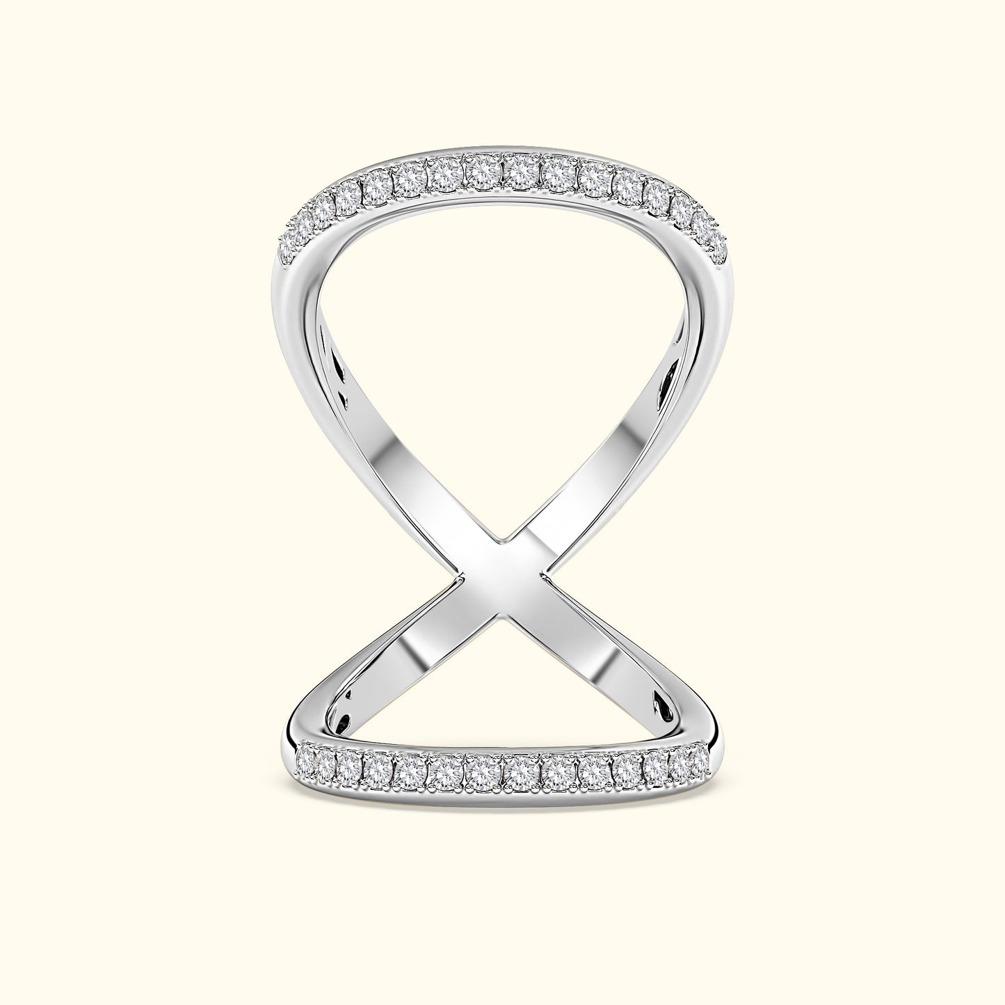 Double Band Diamond Ring
