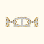 Diamond Chain Link Wedding Band