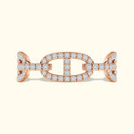 Diamond Chain Link Wedding Band