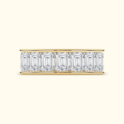 'Allison'Emerald-Cut Diamond Channel-Set Eternity Band