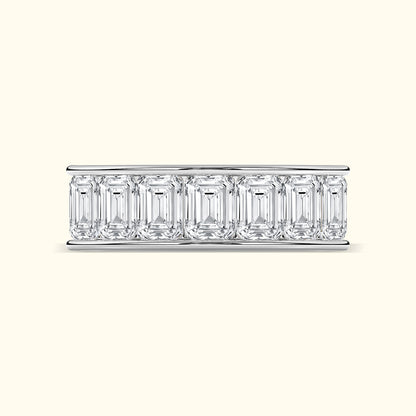'Allison'Emerald-Cut Diamond Channel-Set Eternity Band