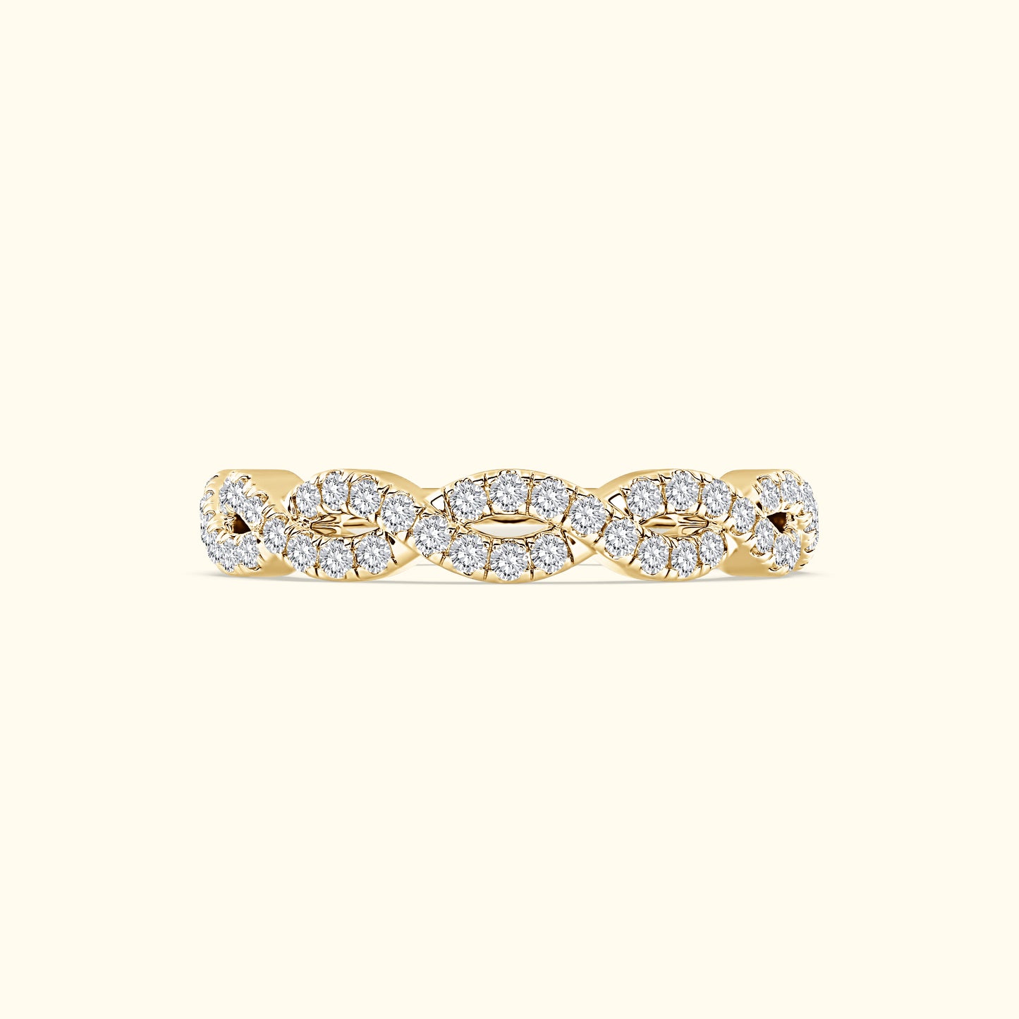 'Kayla' French Pavè Infinity Diamond Band