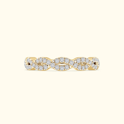 'Kayla' French Pavè Infinity Diamond Band
