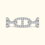 Diamond Chain Link Wedding Band
