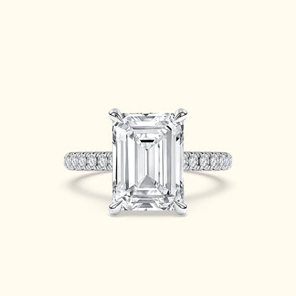 'Elizabeth' Engagement Ring - French Pavé Halo Design