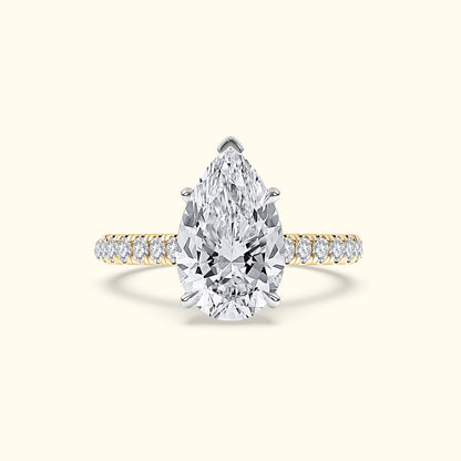 Elizabeth' Engagement Ring - French Pavé Halo Design