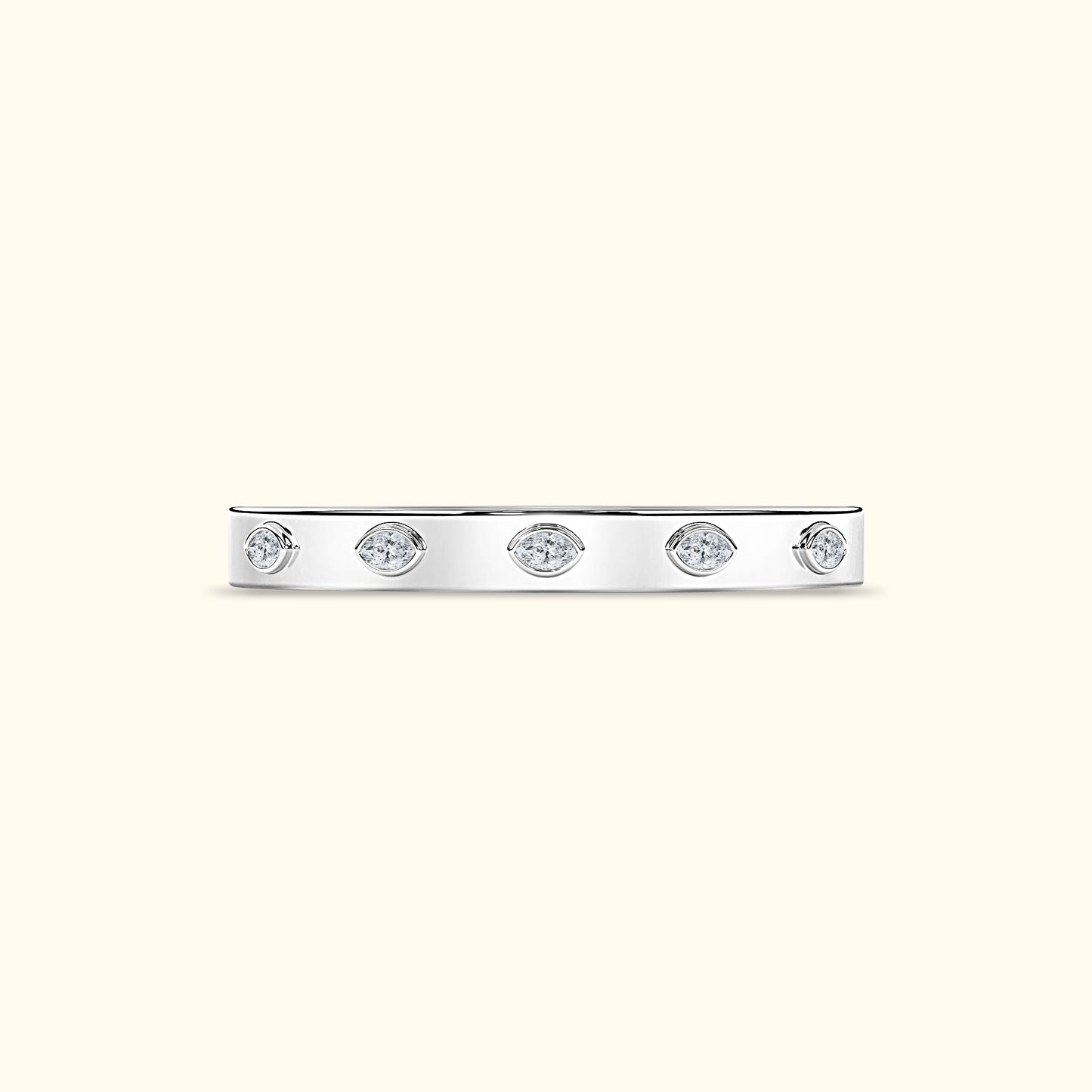 Bezel Set Marquise Diamond Bracelet