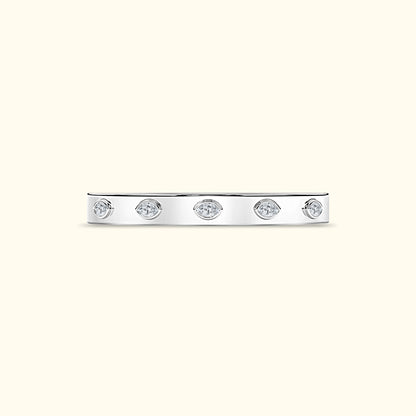 Bezel Set Marquise Diamond Bracelet