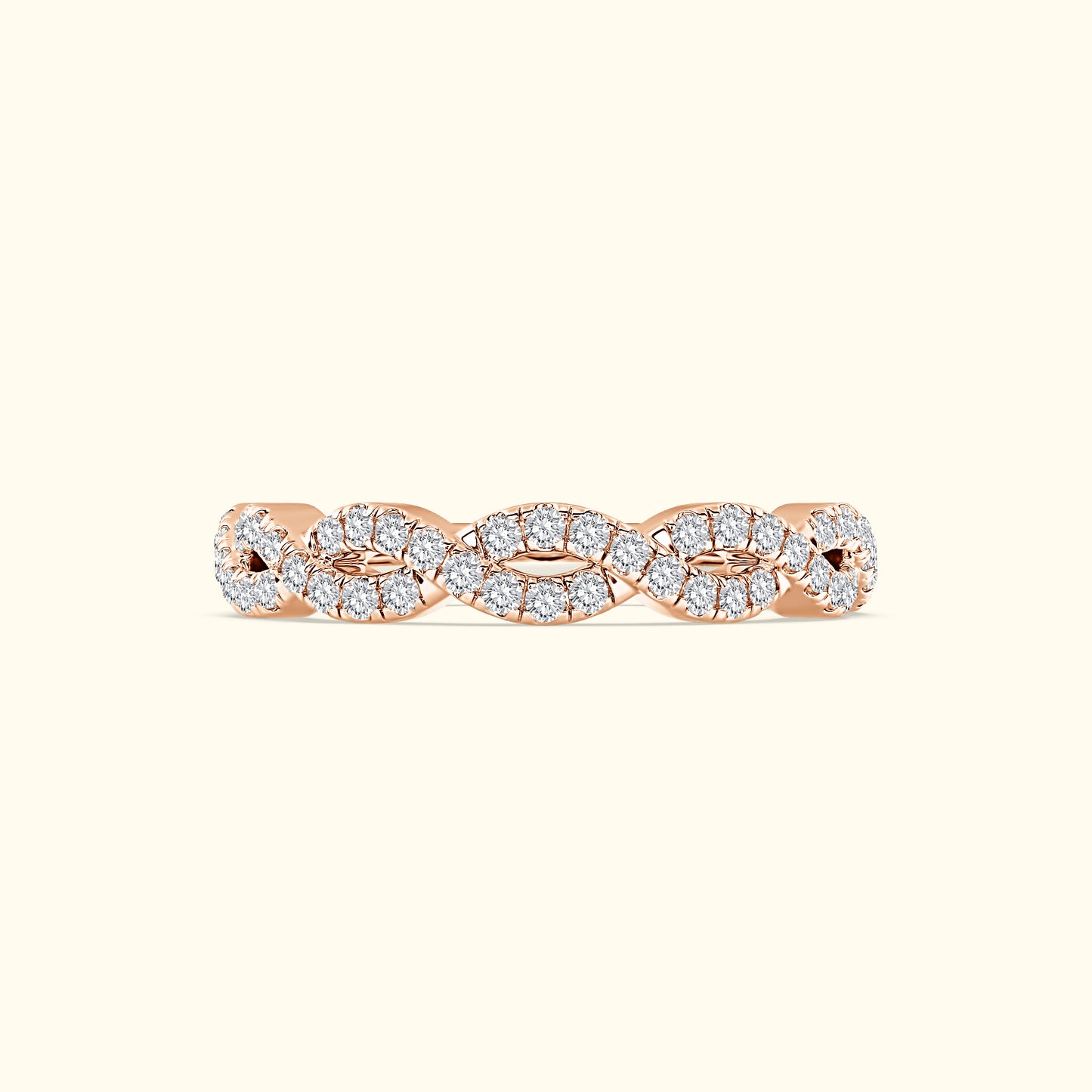 'Kayla' French Pavè Infinity Diamond Band