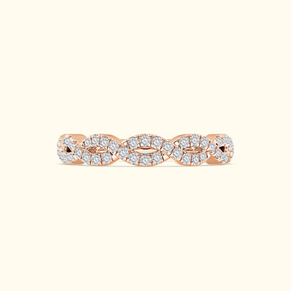 'Kayla' French Pavè Infinity Diamond Band