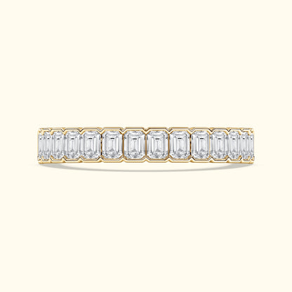 'Lucy' 14 Stone Emerald Cut Diamond Wedding Band