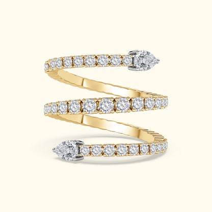 Spiral Diamond Ring
