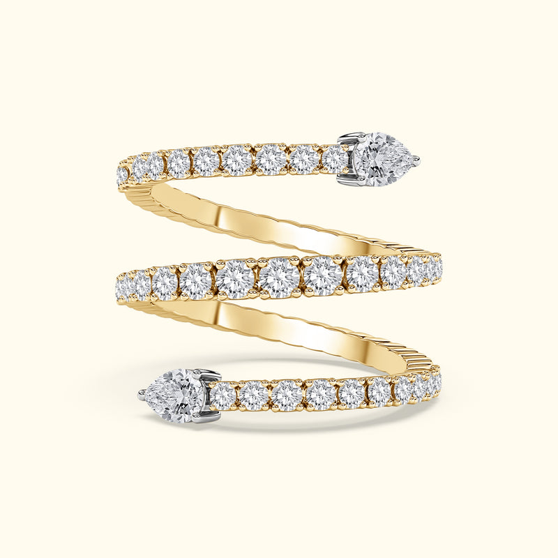 Spiral Diamond Ring