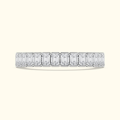 'Lucy' 14 Stone Emerald Cut Diamond Wedding Band