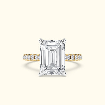 'Elizabeth' Engagement Ring - French Pavé Halo Design