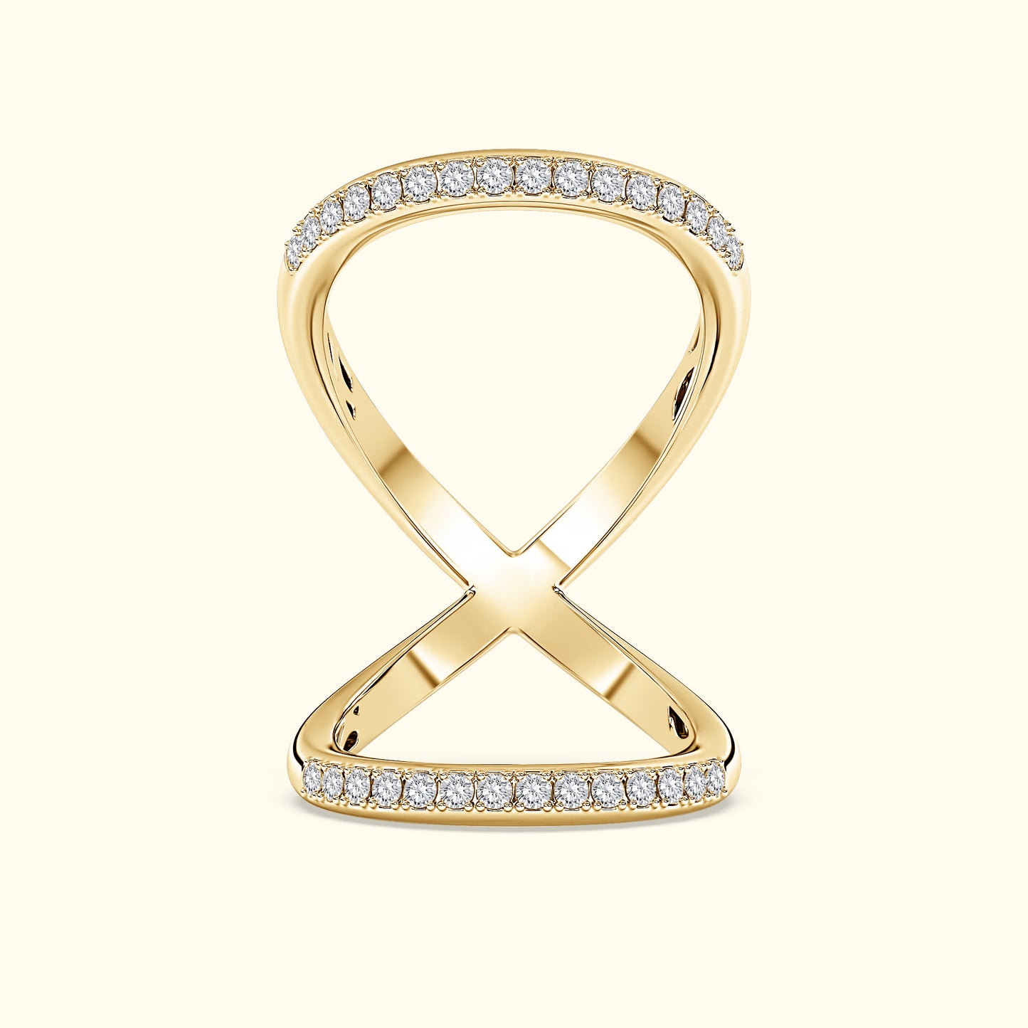 Double Band Diamond Ring